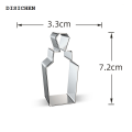DISICHEN Luxury Stainless Steel Makeup Tools Biscuit Mould Lipstick Perfume Shape Fondant Cake Mold 3D Pastry Cookie Cutters Cake Tools. 