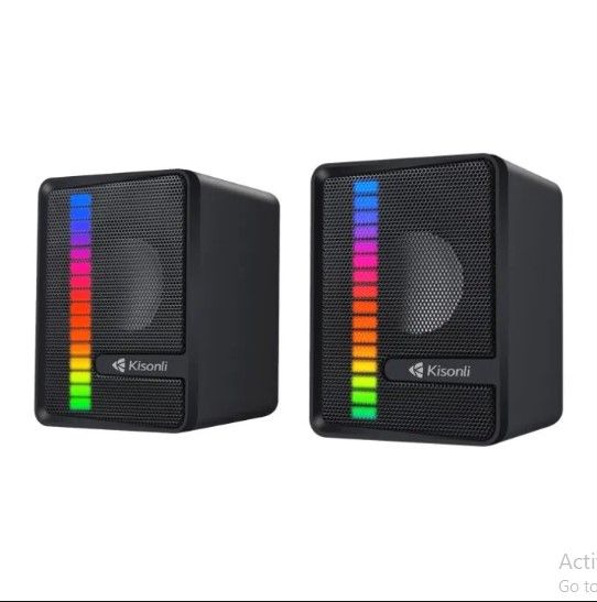 📣 Kisonli X14 RGB USB Powered Gaming Speakers – 6W Stereo Mini Computer ...