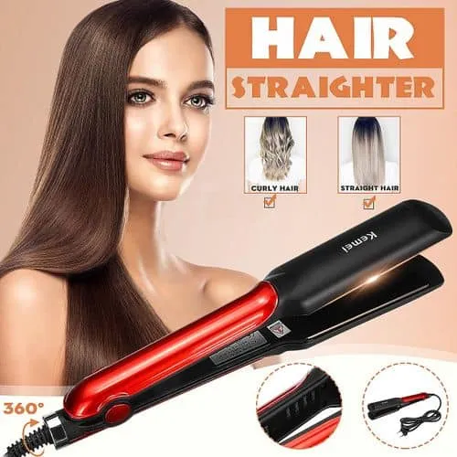 Kemei%20KM-531%20Red/Black%20Flat%20Iron%20Hair%20Straightener%20-%20Image%202