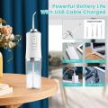 Portable oral water drill 4 Replaceable Jet Tips for family IPX7 Waterproof Electric Waterflos Oral Irrigator Water Flosser. 