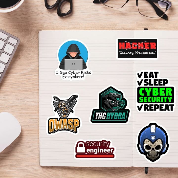 Artsy%20Home%20New%2025/50pcs%20Cybersecurity%20&%20Hacker%20Themed%20Stickers%20for%20Laptop/Phone%20Skin%20Decals%20-%20Image%203