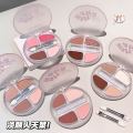 Xieri Kakashow smart four-color lying silkworm plate shows tender girls who are not easy to take off makeup, eyeshadow and blush plate, cross-border makeup. 