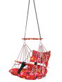 Baby Cotton Swing Chair Hanging Jhula for 6 Month to 2 Years Kid's with 15 kg Capacity and Safety Belt (Red). 
