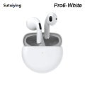 Sutuiying Original Pro 6 TWS Wireless Headphones with Mic Fone Bluetooth Earphones Fifty percent discount Sport Earbuds Pro6 J6 Headset Earbuds for Xiaomi Huawei. 