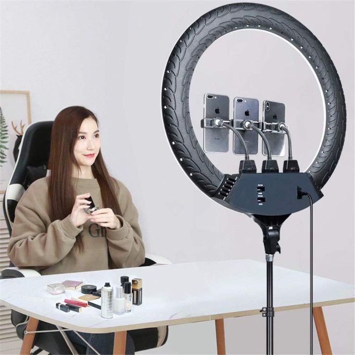 45cm Ring Light Outer 50W 6000K Dimmable LED Ring Light with Stand ...