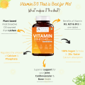 Osoaa Vitamin D3+K2+B12 for Men and Women, Plant based Lichen Vitamin D3, 120 tablets  (120 Tablets). 