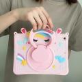 360° Rotating Case for iPad Mini 6 5 4 3 2 8.3'' 7.9'' 3D Kawaii Cartoon Cat Stand for Kids Girls Boys Women Soft Silicone Case. 