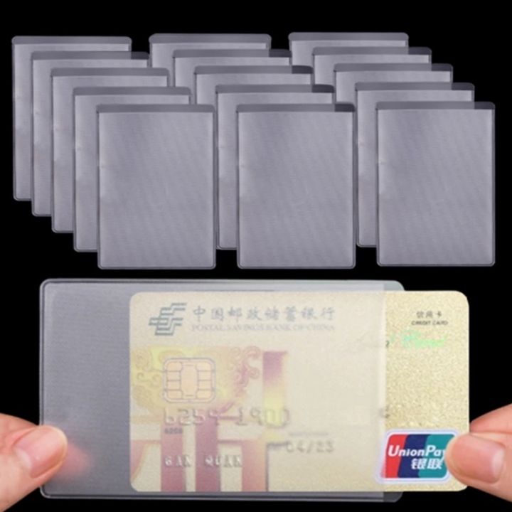 10pcs%20Waterproof%20Transparent%20Card%20Holder%20PVC%20Frosted%20Card%20Cover%20Business%20Credit%20ID%20Cards%20Card%20Protector%20Sleeves%20-%20Image%202