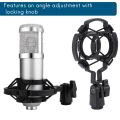 Universal Professional Condenser Microphone Mic Shock Mount Holder Studio Recording Bracket For Large Diaphram Mic Clip. 