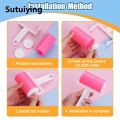 Sutuiying transparent bag Lint Remover Washable Clothes Hair Sticky Roller Reusable Portable Pet Hair Remover Sticky Roller Carpet Sofa Home Cleaning New. 