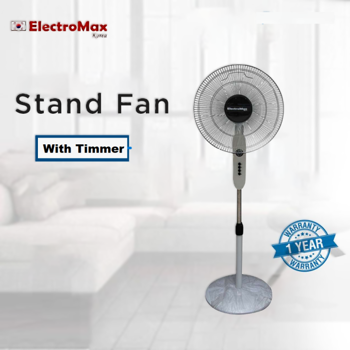 ElectroMax Stand Fan With Round Base & Timer - (815N)