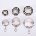 New Stainless Steel With Keychain Folding Coffee Handcup Collapsible Cup Telescopic Mug. 