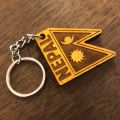 Nepal Flag -  - All Natural Nepali/Nepalese Wood/Wooden Keyring/Keychain/Key Holder. 