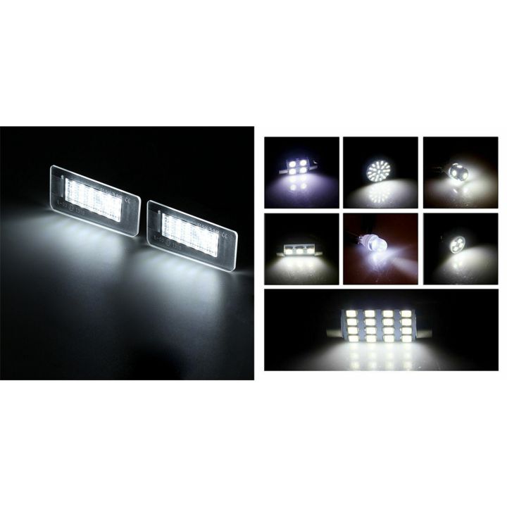 NAMUNY%202%20Pcs%20Car%20LED%20SMD%20License%20Plate%20Light%20&%201%20Set%20Assorted%20LED%20Car%20Interior%20Inside%20Light%20Dome%20Trunk%20Map%20License%20Plate%20Lamp%20-%20Image%208
