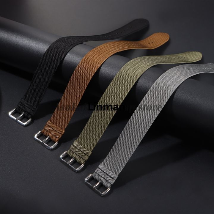 Ribbed Nylon Watchband Fabric For Omega for Tudor for Seiko SporSpecial ts Canvas Watchstrap Bracelet 20mm 22mm MenWomen Wristband Belts