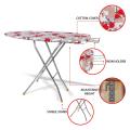 Folding Height Adjustable Ironing Board Iron Table with Iron Stand – 40x12 Inches (Colour May Vary). 