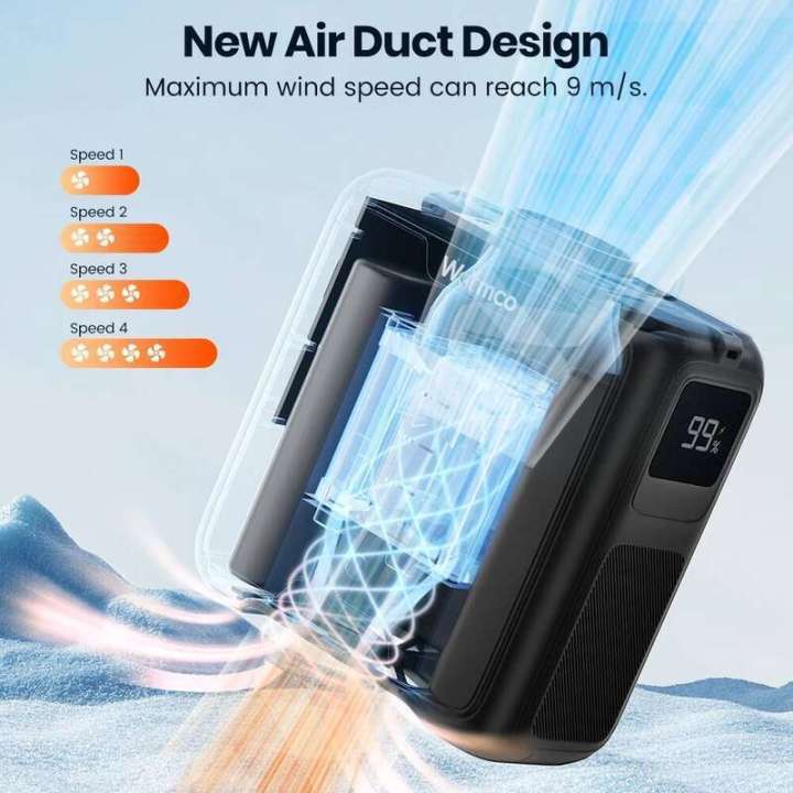 Warmco%20Portable%20Waist%20Fan%20Rechargeable,10000mAh%20Clip%20On%20Personal%20Neck%20Fan,%2024-Hour%20Working,%204%20Speeds%20&%2016000RPM%20Strong%20Airflow,%20-%20Image%203