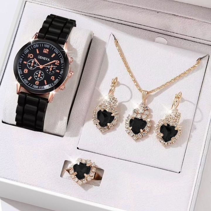 Black%20chassis%20silicone%20strap%20analog%20watch%20+%20A%20variety%20of%20exquisite%20black%20jewelry%20sets%20-%20Image%205