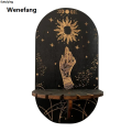 Wenefang Sutuiying 1pc Crystal Shelf Display Wall Stand Wooden Holderrack Base Floating Fashion 2025 New Shelves Decorative Style Bohemian Hanging Stand Decoration. 