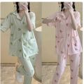 New Summer Cotton Pajamas set Sleepwear HomeWear Sleeveless Shorts For Women. 
