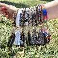 【Mega Sale】PU Bracelet Keychain Apple Bluetooth Headphone Leather Women's Mirror Cosmetic Bag Bracelet Key Chain New. 
