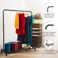 Garment Clothing Rack For Hanging Single Rods Storage Shoes Shelf Suit Coat Rack Iron Stand Full Body. 