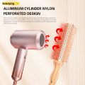 Sutuiying Professional Wood Round Curly Combs For Women Hairdressing Massage Fashion Brush Salon Barber Aluminum Tube Hair Styling Comb New Type. 