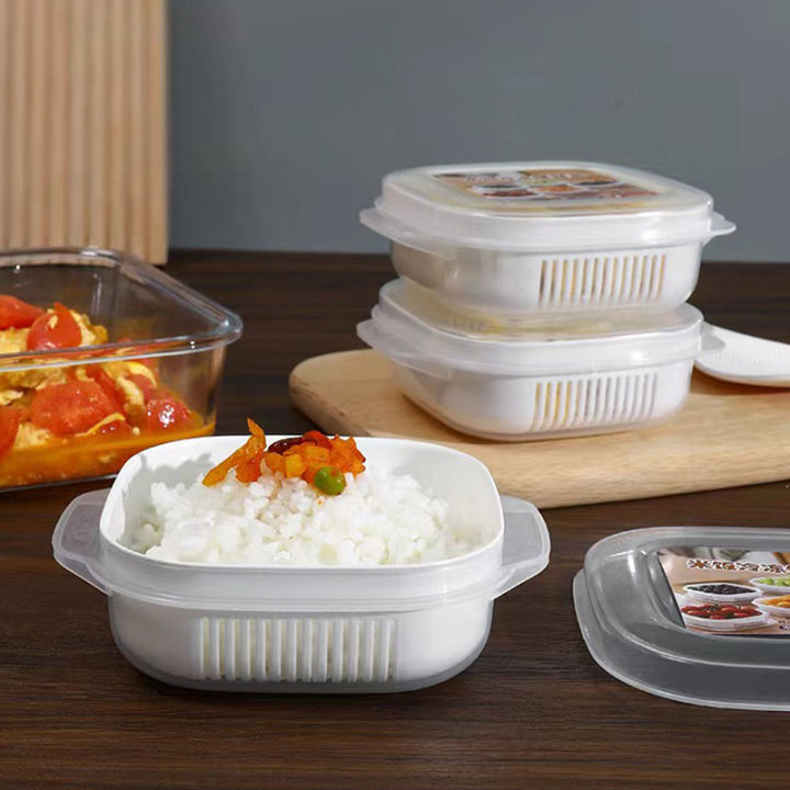 Storage Box Rice Fruit Preservation Container Microwave Oven Heating ...