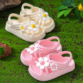 Girls' Sandals Summer New Fashion Princess Shoes EVA Non-slip Soft Sole Little Girl Flower Indoor and Outdoor Children's Sandals. 