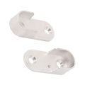 fasdaga Oval Wardrobe Hanging Rail Rod End Bracket Support Silver Tone 2 Pair. 
