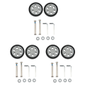 6X Luggage Accessories Wheels Aircraft Suitcase Pulley Rollers Mute Wheel Wear-Resistant Parts Repair 55X12Mm. 