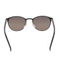 Light Brown Shaded Round Sunglasses (Unisex). 