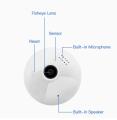 Wireless Panoramic Bulb 360° Ip Camera ,2.0Mp, Fisheye Vision, Smart Monitoring System. 