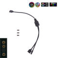 5V 3 Pin 12V 4pin ARGB Splitter Connector Extension Cable For PC Computer Fan Motherboard AURA RGB LED Strip Light Cologo. 
