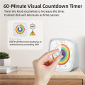 4X 60-Minute Visual Timer with Night Light, Countdown Timer,Pomodoro Timer with Rainbow Pattern for Kids White. 