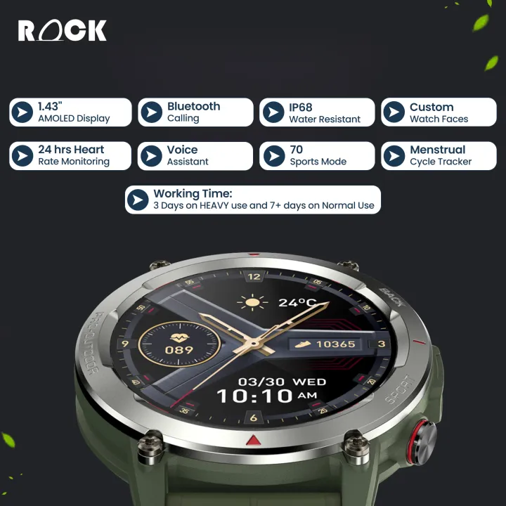 ROCK%20Move%20Smartwatch%20ll%201.43%E2%80%B3%20AMOLED%20display%20466%20x%20466%20ll%20Advanced%20SingleSync%20Bluetooth%20Calling%20ll%20Vcare,%2024/7%20Health%20Tracking%20Sensor%20ll%20%20100+%20sports%20modes%20ll%20SOS%20ll%20IP68%20Waterproof%20Smart%20Watch%20-%20Image%209
