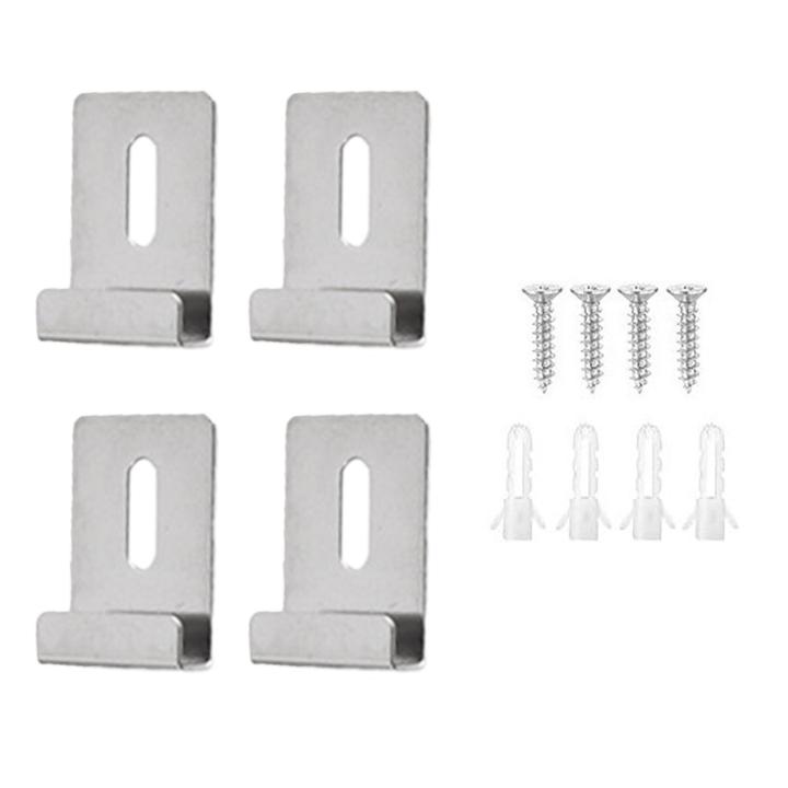 RuirUirul Stainless Steel Mirror Holder Rustproof Metal Mirror Clips for Secure Wall Mount Strong Load-bear Wide Channel Hanger for Large