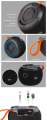 Kisonli G5 Wireless Bluetooth Speaker 5W Portable Sound System | Deep Bass | TF Card | USB | AUX | 1800mAh Battery | V5.0+EDR | Outdoor Indoor Music Speaker. 
