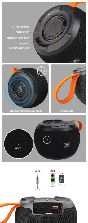 Kisonli%20G5%20Wireless%20Bluetooth%20Speaker%205W%20Portable%20Sound%20System%20%7C%20Deep%20Bass%20%7C%20TF%20Card%20%7C%20USB%20%7C%20AUX%20%7C%201800mAh%20Battery%20%7C%20V5.0+EDR%20%7C%20Outdoor%20Indoor%20Music%20Speaker%20-%20Image%203