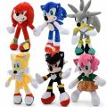 6 Styles Sonic the Hedgehog Shadow Tails Amy Rose Soft Plush Toys Stuffed Dolls. 