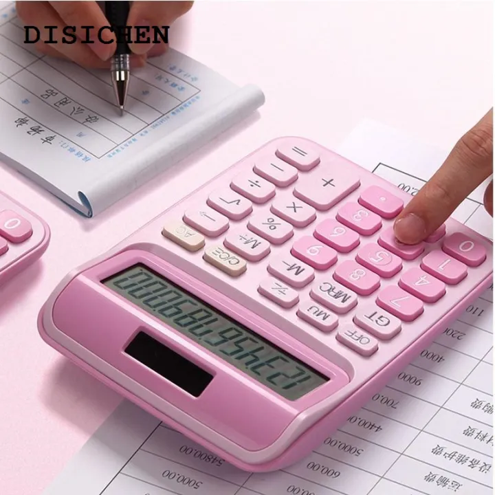 DISICHEN%20Luxury%20Calculator%20Trumpet%20Mini%20Small%20calculator%20Girl%20Cute%20Pink%20Student%20Comtable%20Portable%20Student%20White%20Calculator%20Office%20Supplies%20Solar%20-%20Image%203