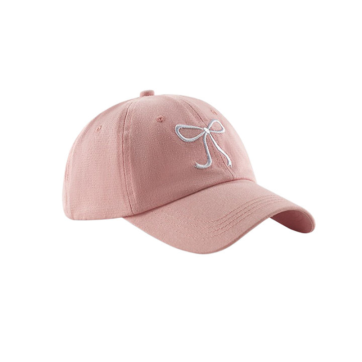 Fashionable%20Small%20Bow%20Baseball%20Cap%20-%20Cotton%20Sun%20Protection%20Hat%20for%20Women%20&%20Girls%20-%20Image%204