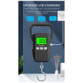 Black 60Kg/10G LCD Digital Hanging Scale Kit USB Recharged Crane Hook Scales Courier Luggage Home Weighing Balance Tools Set Kit. 