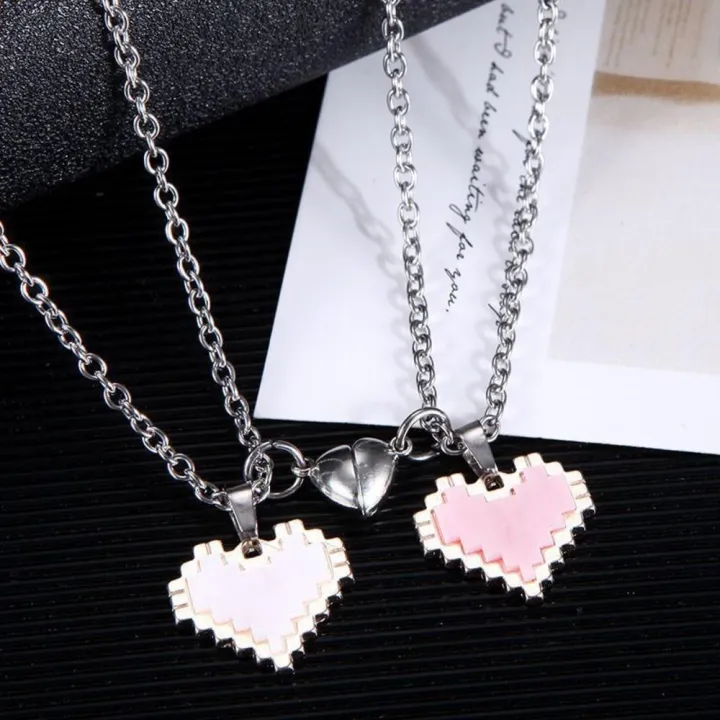 Mosaic%20Alloy%20necklace%20Trendy%20Alloy%20Couple%20necklace%20Love%20heart%20pendant%20for%20Romantic%20Anniversary%20gift%20Casual%20wear%20Fashion%20accessory%20Couple%20jewelry%20-%20Image%202