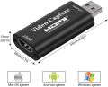 Video Capture Card, 1080P HDMI Capture Card - HDMI to USB 2.0 Video Capture Device for Live Streaming, Broadcasting, Game Recording, Video Conference. 