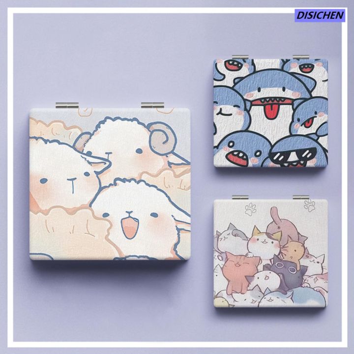 DISICHEN%20%E3%80%90Customizable%E3%80%91%20Square%20Cute%20pattern%20Trendy%20Lightweight%20Mini%20size%20Mini%20folding%20makeup%20High-definition%20Double-sided%20for%20Traveling%20Makeup%20on%20the%20go%20Daily%20-ups%20Teenagers%20Gift%20idea%20-%20Image%205
