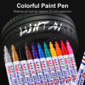 Colorful Permanent Paint Marker Waterproof Markers Tire Tread Rubber Fabric Paint Marker Pens Graffiti Touch Up Paint Pen Lonni. 