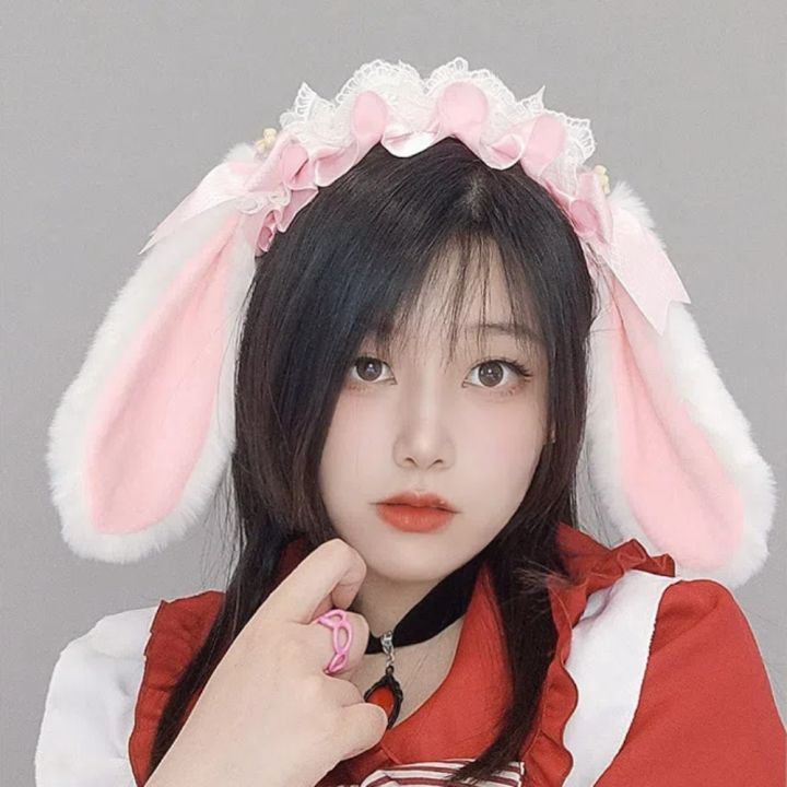 Japanese%20Bowknot%20Plush%20Bunny%20Hair%20Hoop%20Ribbon%20Furry%20Cosplay%20Hair%20Bands%20Cute%20Lace%20Lolita%20Rabbit%20Ears%20Headband%20Comic%20Show%20-%20Image%208