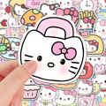 100PCS Sanrio Series Hello Kitty Stickers Cute Multi-purpose DIY Stickers Waterproof Decorative Refrigerator Computer StickerNIUMAO. 