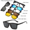 Magic 6 In 1 Clip Magnetic Sunglasses For Unisex | UV Protection Wayfarer Design 6 In 1 Magnetic Unisex Sunglasses. 